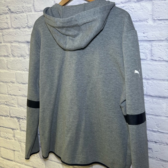 Puma Men's BMW Motorsport Hooded Sweat Jacket Gray Full Zip - Size XXL - Picture 10 of 16